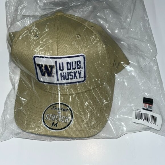 Washington U Dub Husky Strapback Hat Authentic Zephyr in Tan - Picture 1 of 3